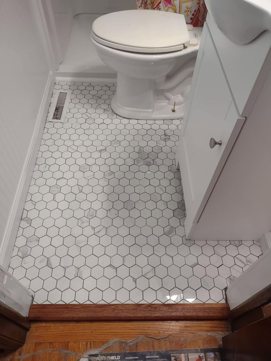 Recently completed bathroom remodel